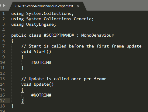 Unity CSharp Template